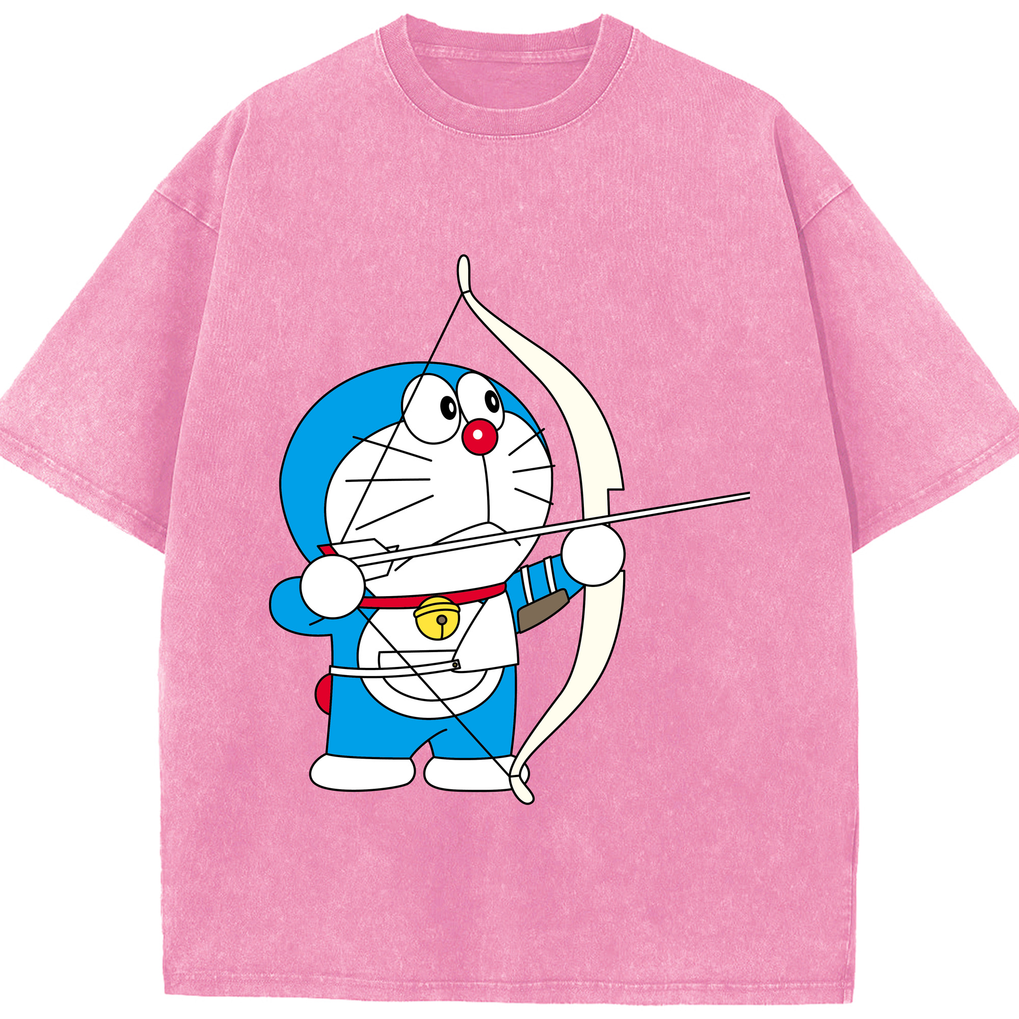 （画像用） ドラえもん Doraemon 綿100% ヴィンテージ風 半袖Tシャツ（フロントプリント）